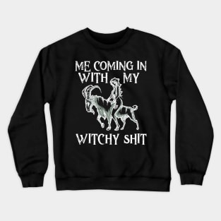 Wicca Pagan Witch Wiccan Goat Witchcraft Goth Witchy Gothic Crewneck Sweatshirt